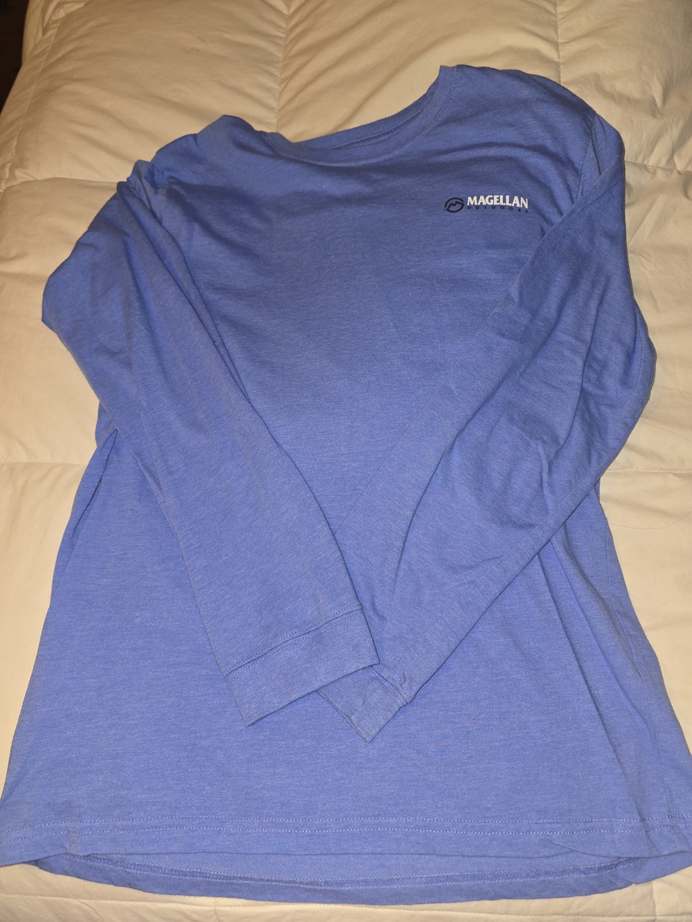 Magellan Outdoors Men's Long Sleeve Tee in Periwinkle Blue